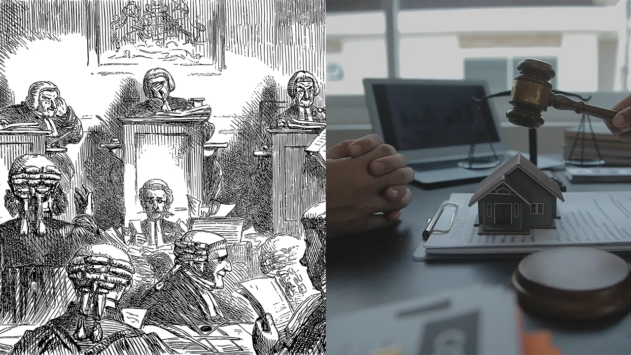 Collage aus modernem Büro mit einer